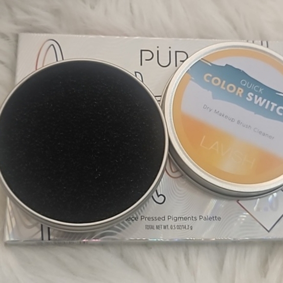 Pur Eyeshadow Palette Brush Set & Cleaner 3 Piece Makeup Bundle - Picture 10 of 11